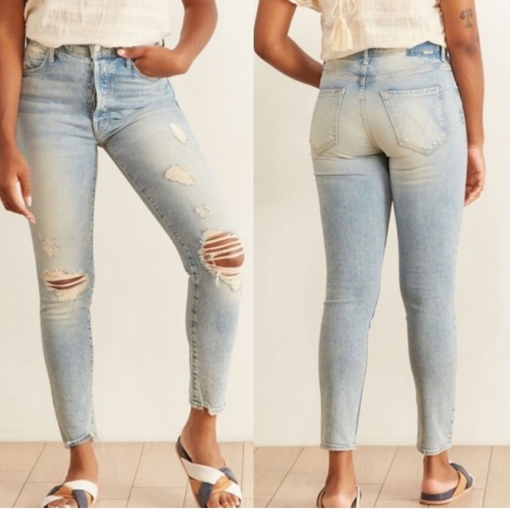 MOTHER size 32 worn 1x super stunner ankle jeans - Picture 6 of 9